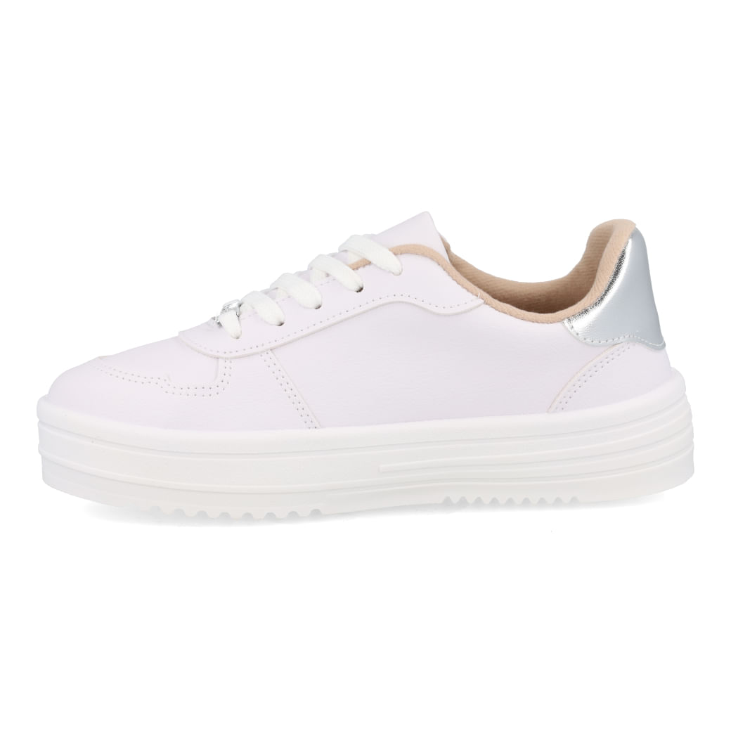 Moleca Tenis Casual 5782-315-28560-17159 Branco-Prata Sint_5__30